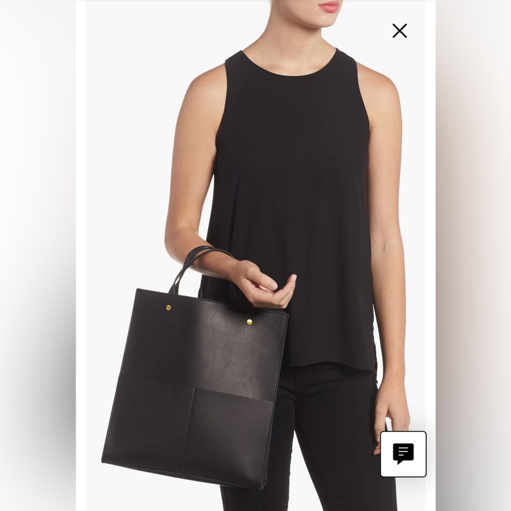Madewell leather convertible passenger tote black - Picture 1 of 11